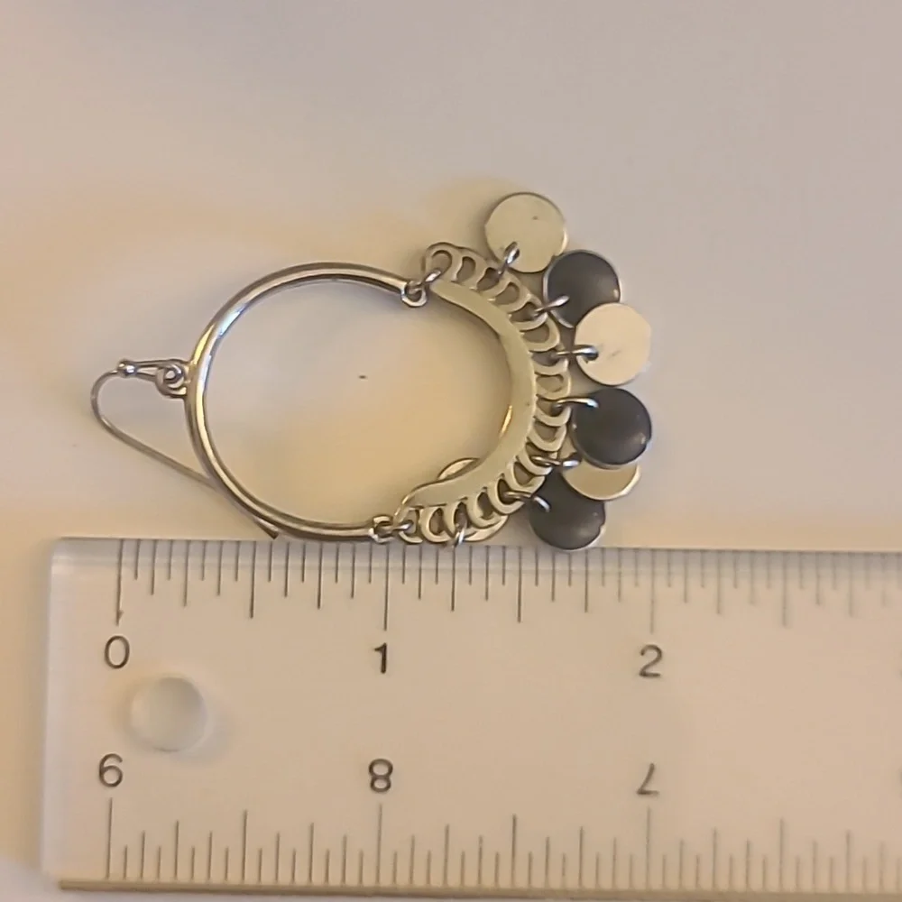 NY Collection Silver & Blue Circle Necklace & Earring Set with Matching Braclet
